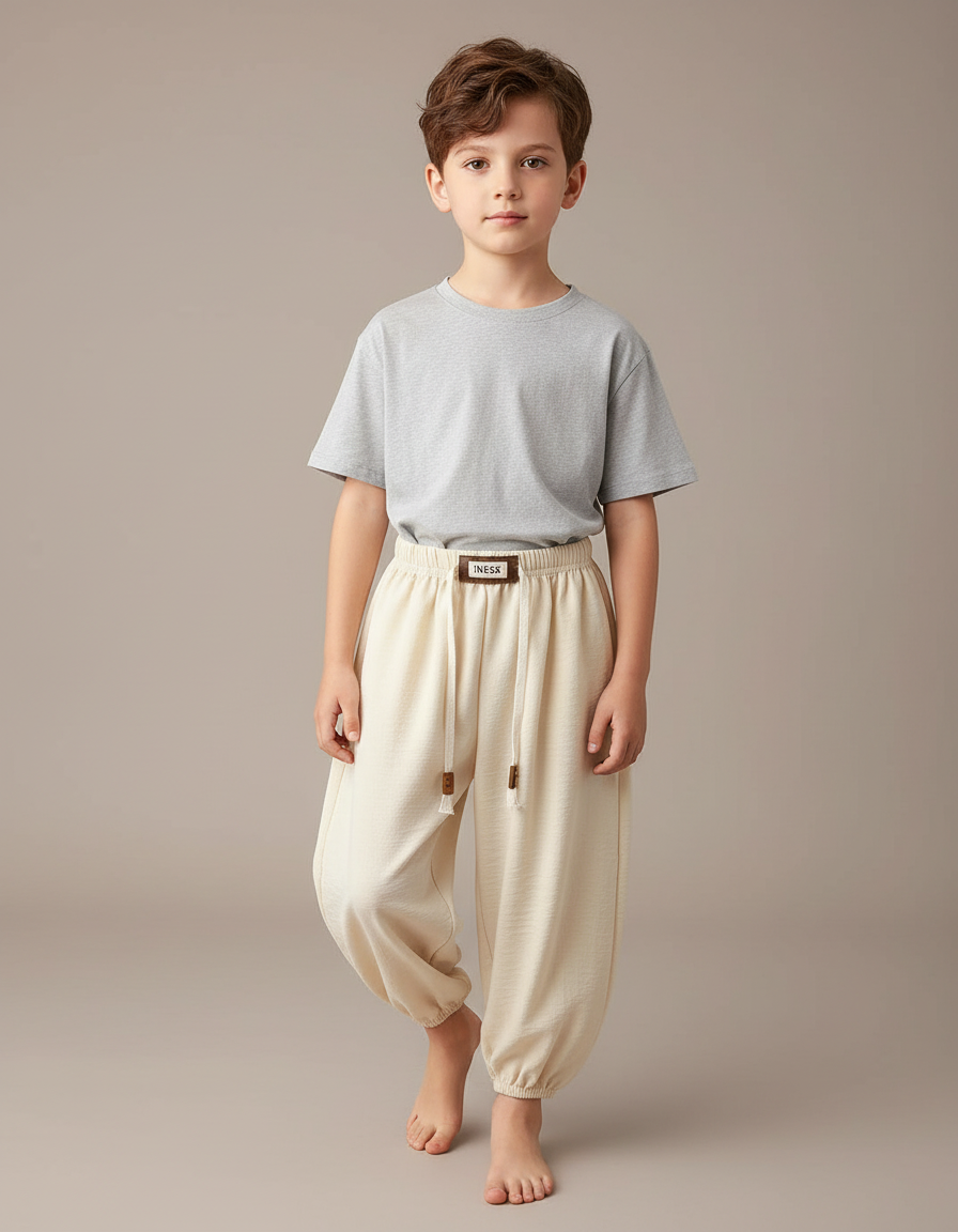 Ensembles Pantalons Fluides - Beige Lin
