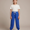 Pantalon Fluide Bleu Royal Décontracté Sport Fille - Molleton
