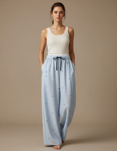 Pantalon Fluide Bleu
