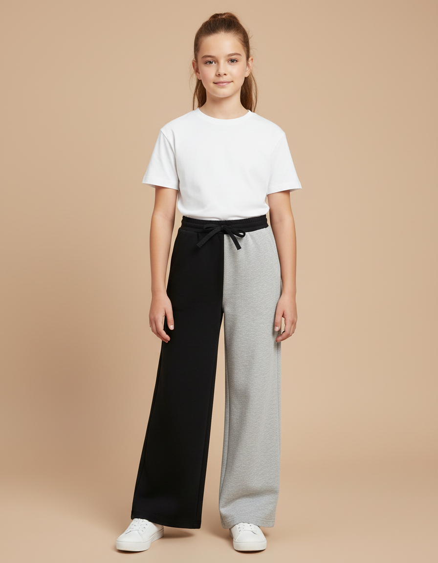 Pantalon Fluide Noeud Taille - Multicolore Molleton