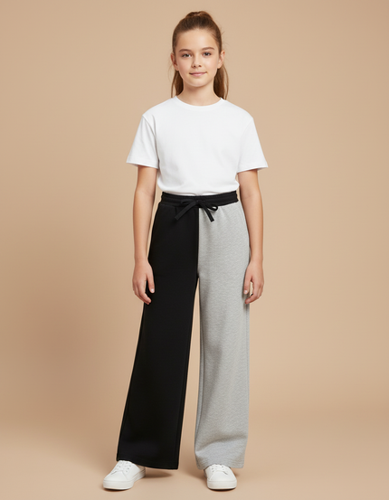 Pantalon Fluide Noeud Taille - Multicolore Molleton