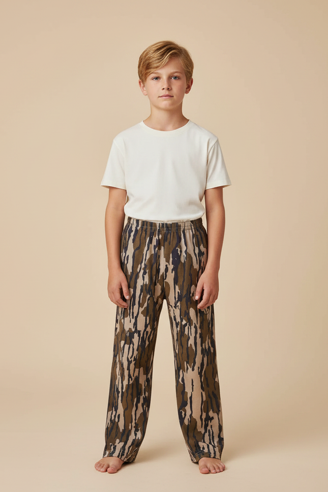 Pantalon Fluide Camouflage Ample Confortable Enfant - Imprimé Maille