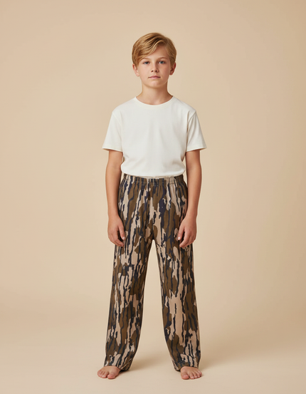 Pantalon Fluide Camouflage Ample Confortable Enfant - Imprimé Maille