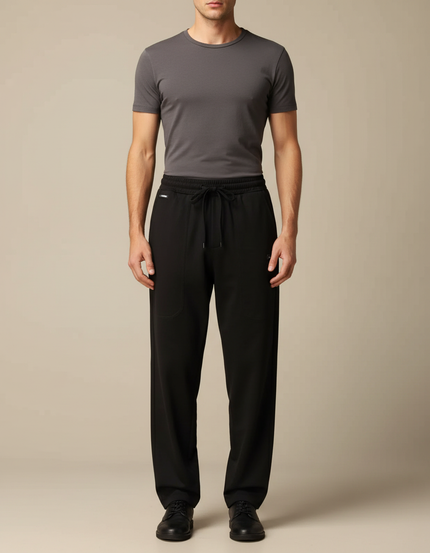 Pantalon Fluide Noir Ample Confortable Homme - Viscose