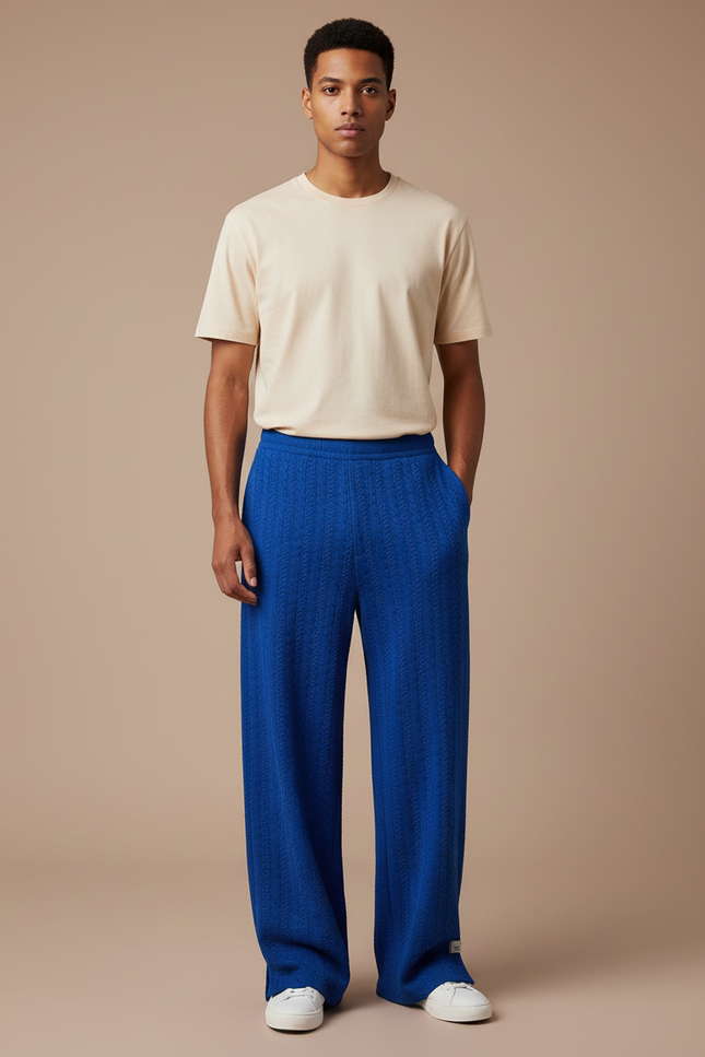 Pantalon Fluide Bleu Roi - Maille
