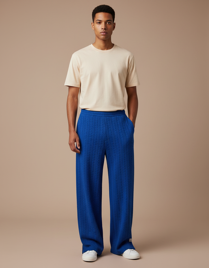 Pantalon Fluide Bleu Roi - Maille
