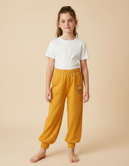 Pantalon Fluide Jaune Moutarde - Molleton