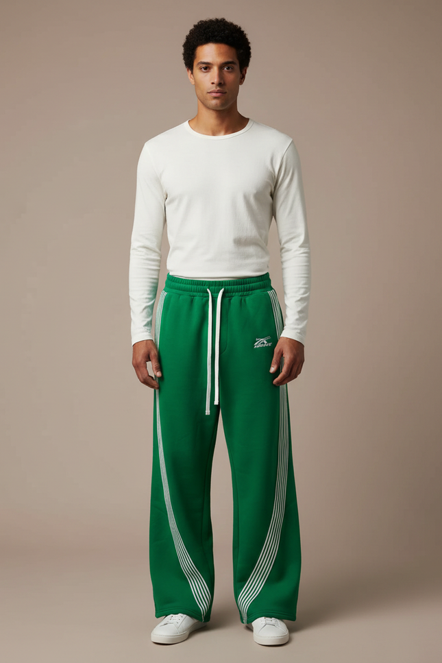 Pantalon Fluide Vert Emeraude - Molleton