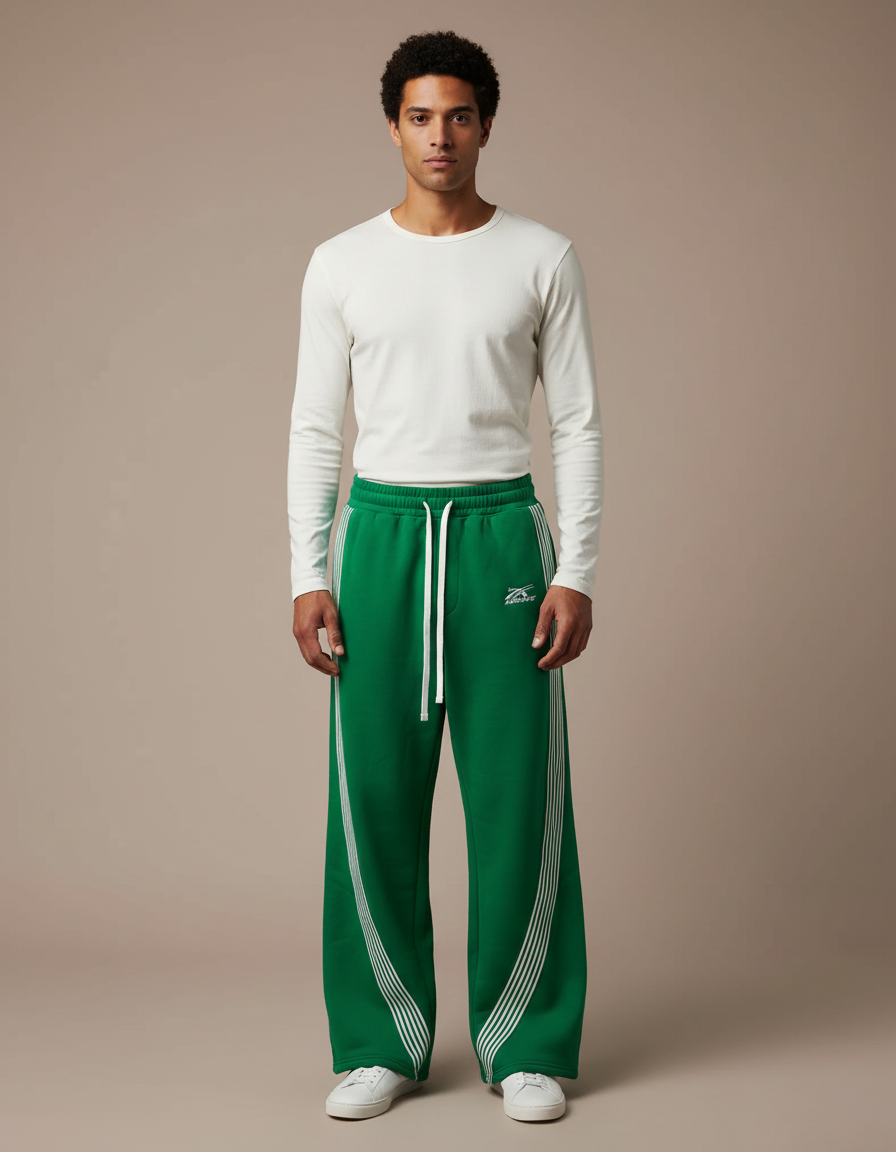Pantalon Fluide Vert Emeraude - Molleton