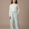 Pantalon Fluide Carreaux Ample Confortable Fille - Imprimé Molleton