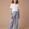 Pantalon Fluide Bleu Ciel Ample Lin Enfant