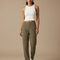 Pantalon Fluide Cargo Kaki Femme Léger Sportif - Polyester