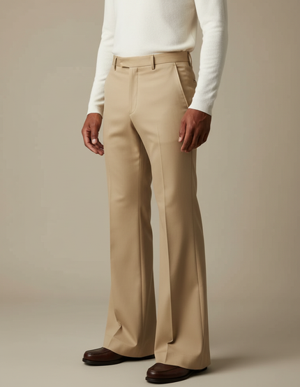 Pantalon Flare Fluide - Beige Gabardine