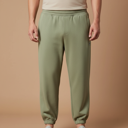 Pantalon Fluide Vert Kaki Ample Sport Homme - Molleton
