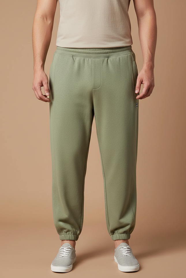 Pantalon Fluide Vert Kaki Ample Sport Homme - Molleton