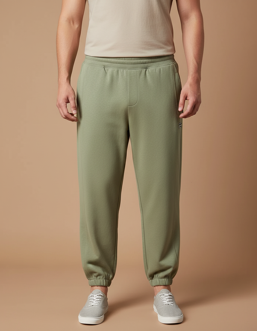 Pantalon Fluide Vert Kaki Ample Sport Homme - Molleton