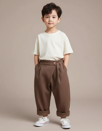 Pantalon Ballon Fluide - Marron Gabardine