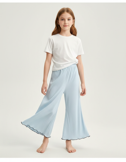 Pantalon Fluide Turquoise - Bleu Maille