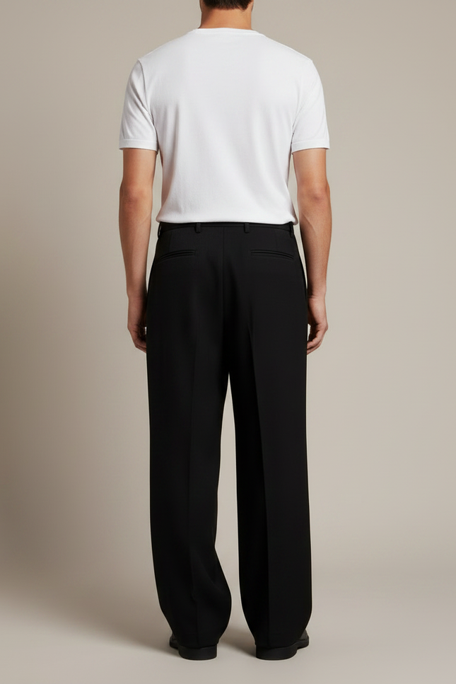 Pantalon Noir Fluide - Polyester - vue 2