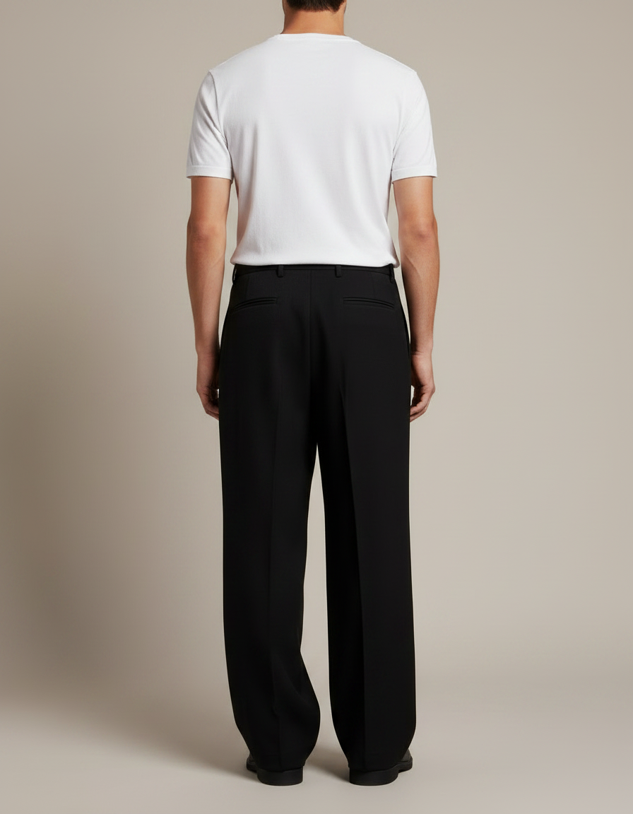 Pantalon Noir Fluide - Polyester - vue 2