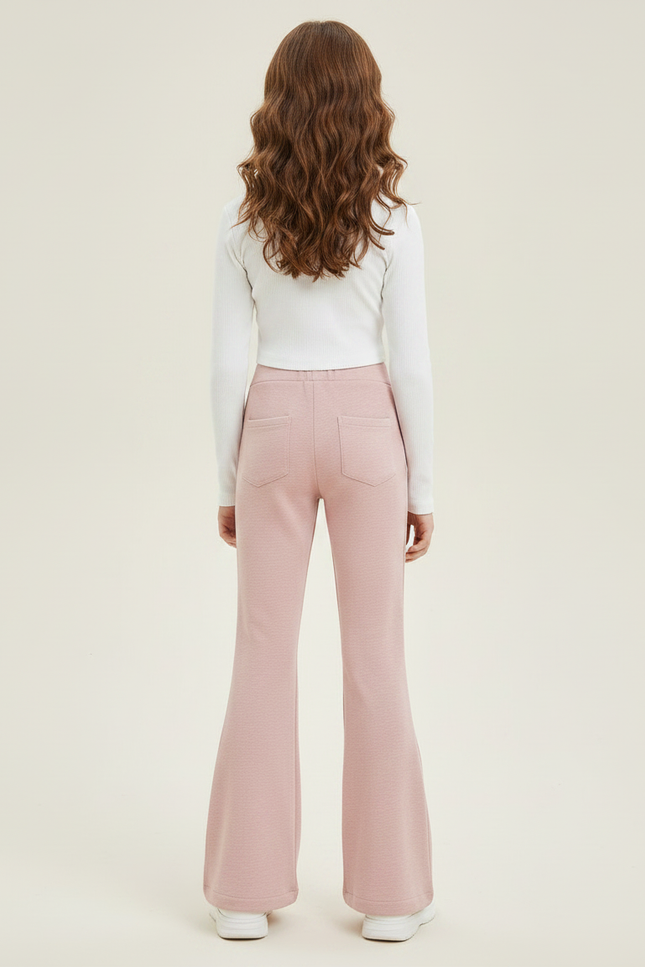 Pantalon Fluide Rose Évasé Confortable Fille - Molleton - vue 2