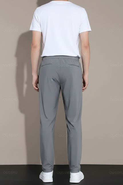 Pantalon Fluide Gris Décontracté Léger Sportif Homme - Polyester - vue 2