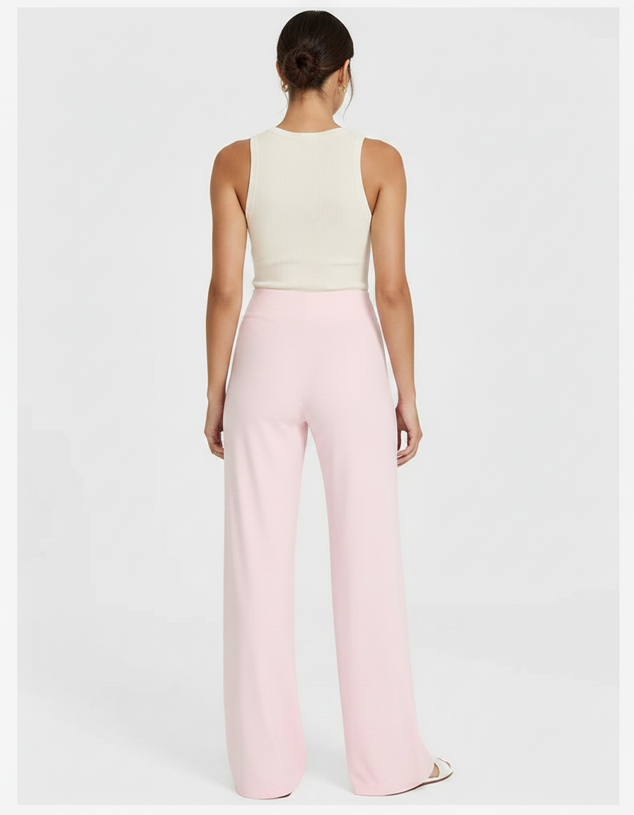Pantalon Fluide Rose Ample Décontracté Yoga Femme - Viscose - vue 2