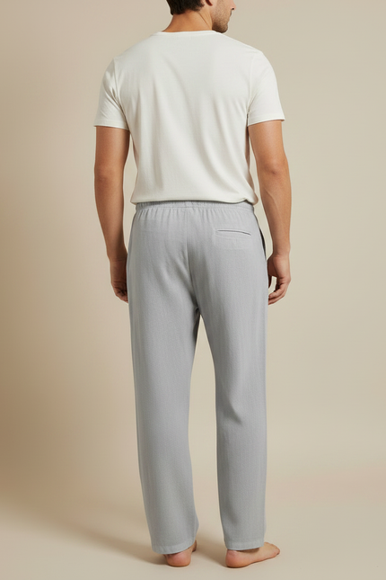 Pantalon Fluide Homme Ete - Gris Lin - vue 2