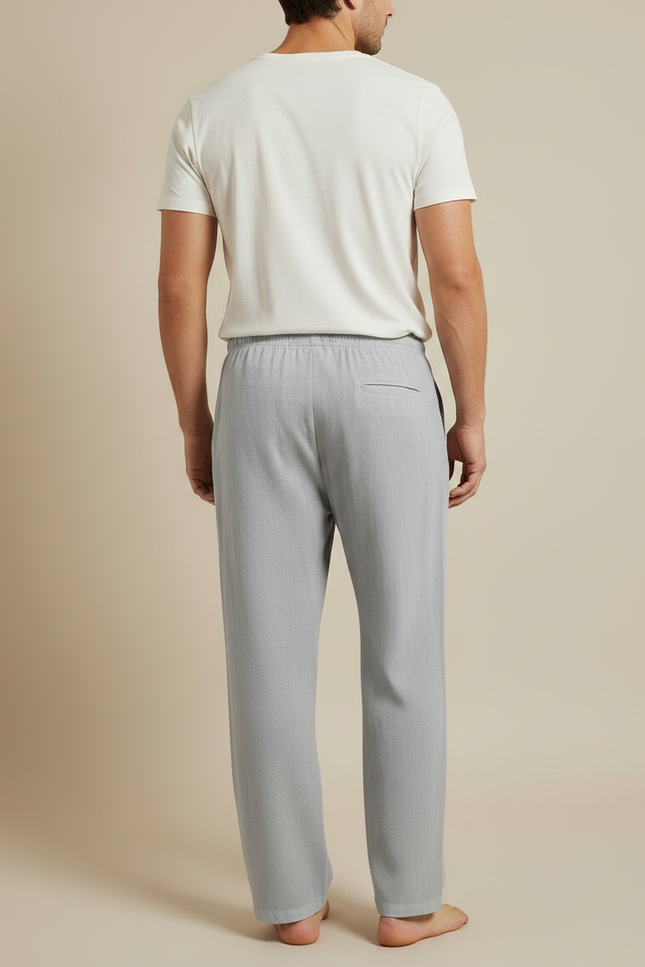 Pantalon Fluide Homme Ete - Gris Lin - vue 2