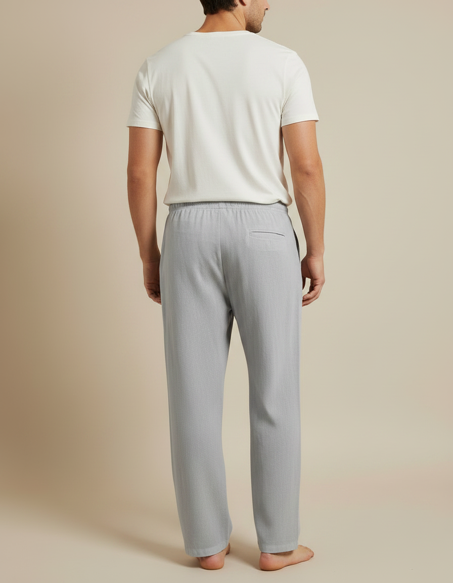 Pantalon Fluide Homme Ete - Gris Lin - vue 2