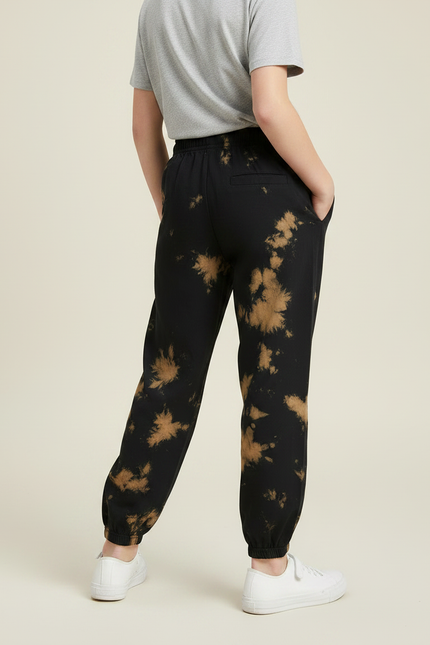 Pantalon Fluide Tie And Dye - Noir Molleton - vue 2