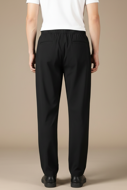 Pantalon Fluide Noir Ample Cargo Confortable Homme - Polyester - vue 2