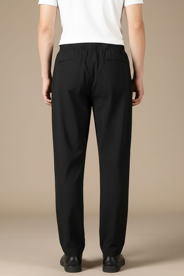 Pantalon Fluide Noir Ample Cargo Confortable Homme - Polyester - vue 2
