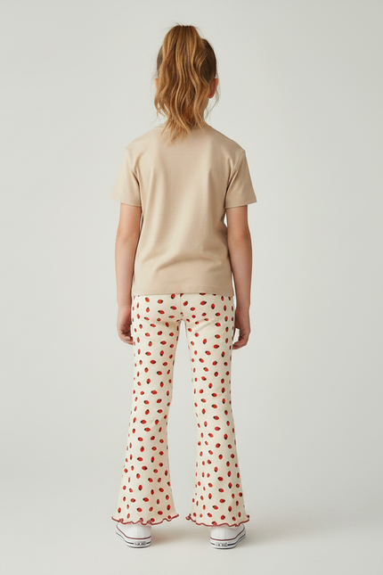 Pantalon Fluide Évasé Imprimé Fraises Enfant - Molleton - vue 2