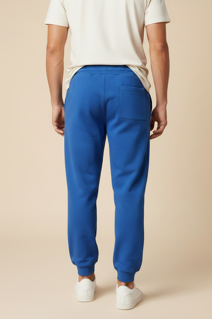Pantalon Fluide Bleu Cordon Ample Décontracté Homme - Molleton - vue 2