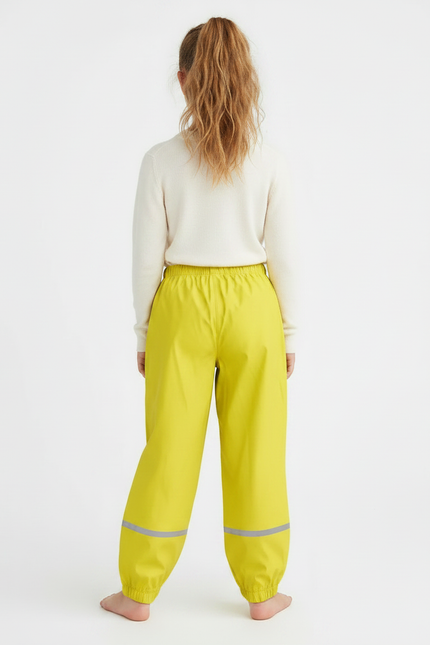 Pantalon Fluide Jaune Imperméable Réfléchissant Enfant - Polyester - vue 2