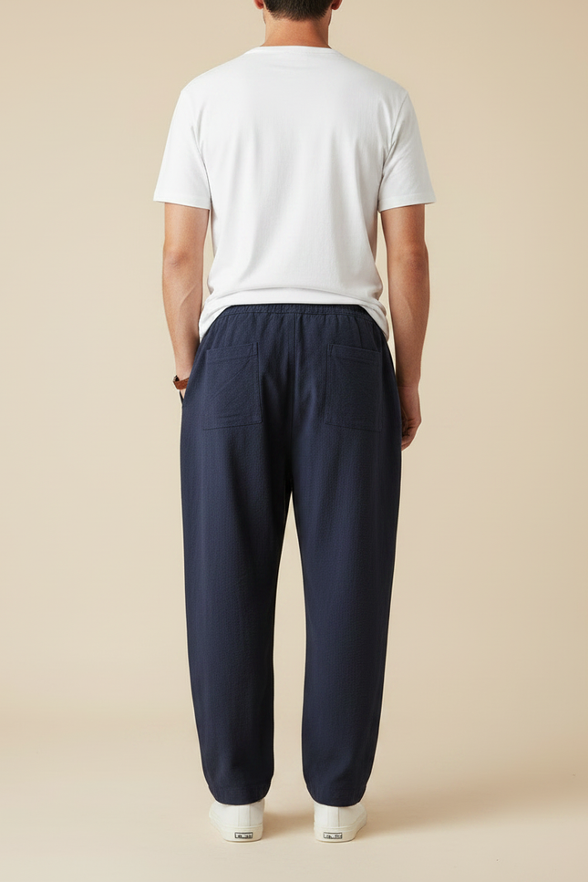 Ensemble Chemise Pantalon Fluide Homme - Marine Lin - vue 2
