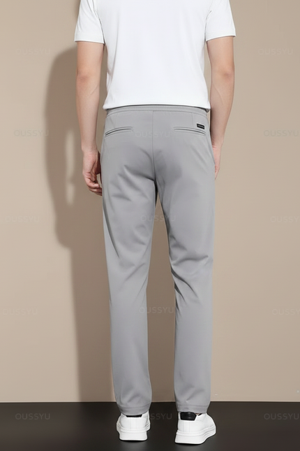 Pantalon Fluide Gris Décontracté Sport Homme Léger - Polyester - vue 2