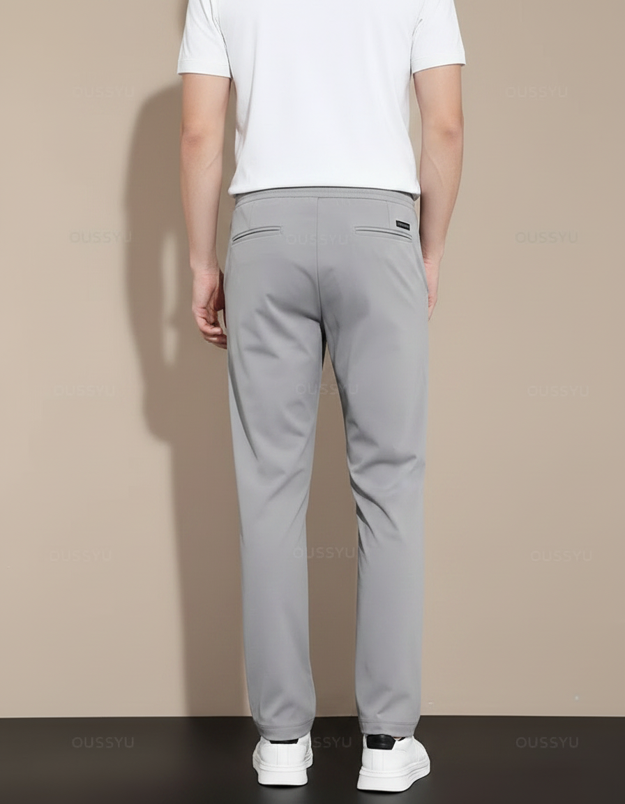 Pantalon Fluide Gris Décontracté Sport Homme Léger - Polyester - vue 2