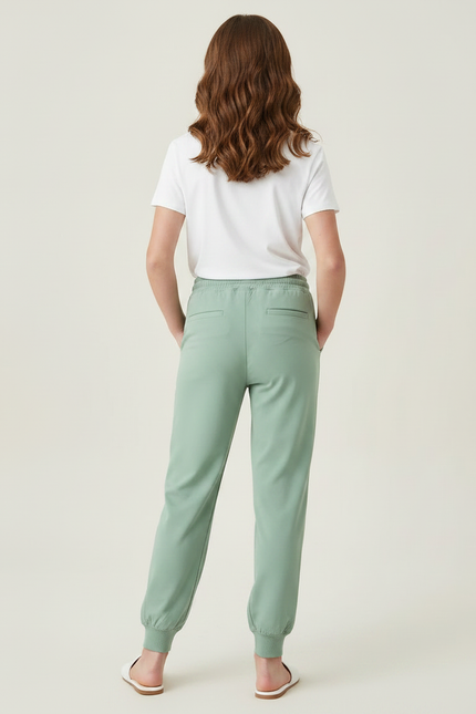 Pantalon Fluide Vert Menthe Droit Confortable Fille - Viscose - vue 2