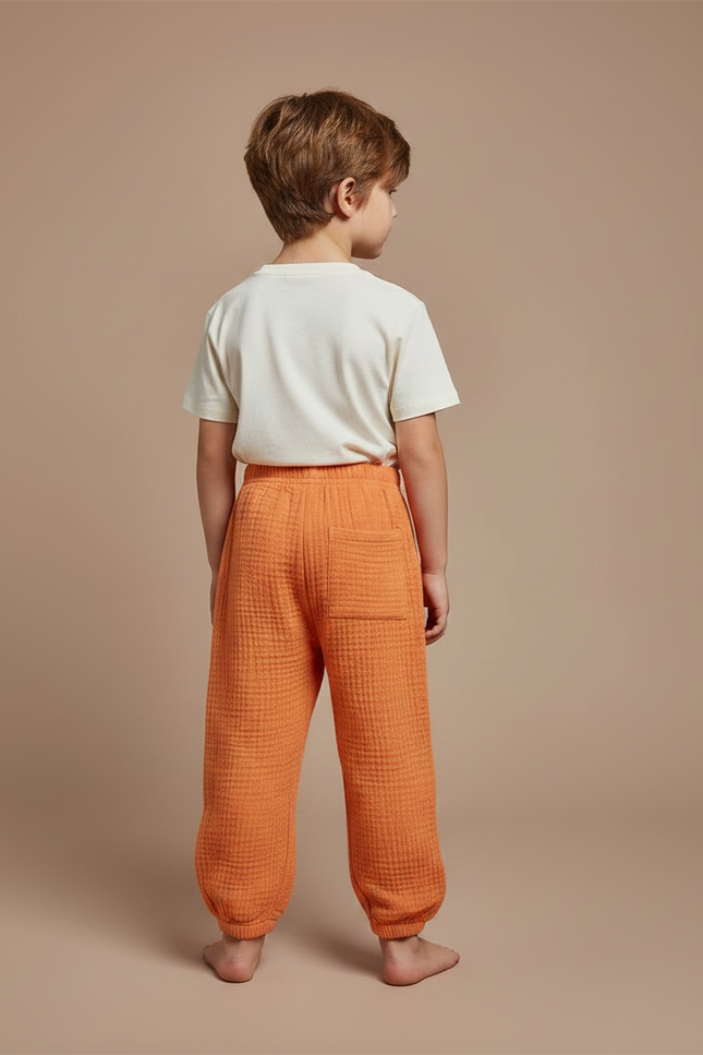 Pantalon Fluide Orange Gaze Ample Coton Enfant - vue 2