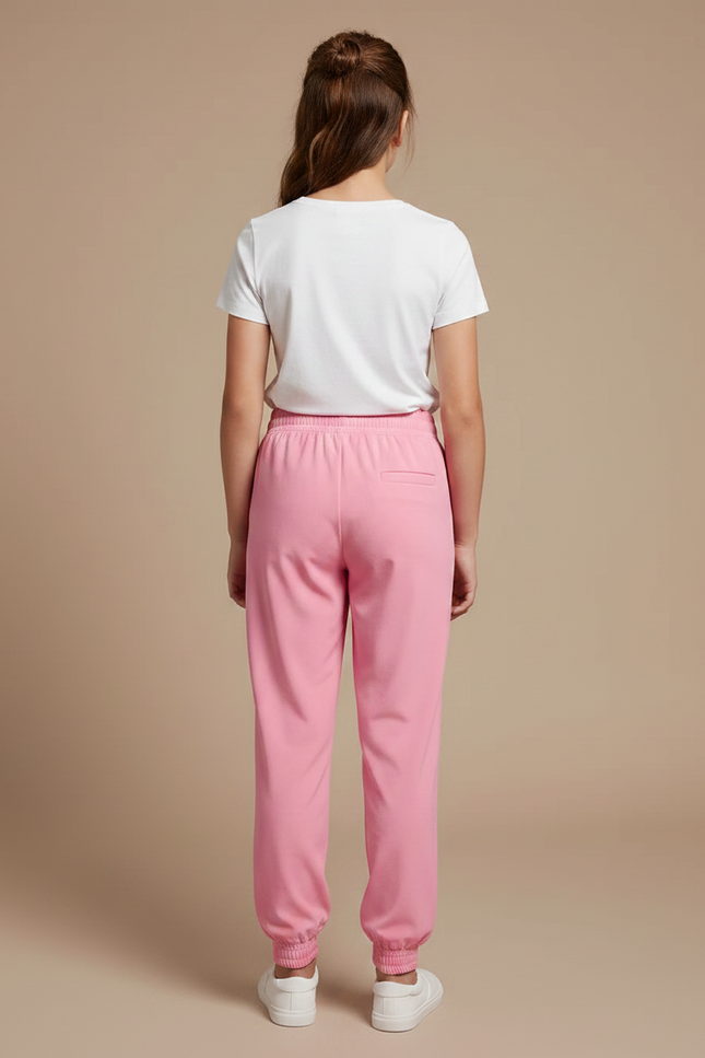 Pantalon Fluide Rose Ample Confortable Décontracté - Polyester - vue 2