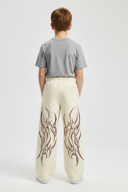 Pantalon Imprimé Fluide - Beige Molleton - vue 2