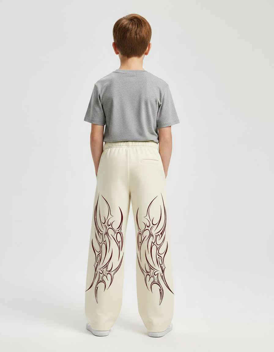 Pantalon Imprimé Fluide - Beige Molleton - vue 2
