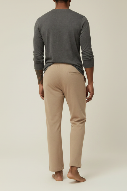 Pantalon Fluide Camel - Molleton - vue 2
