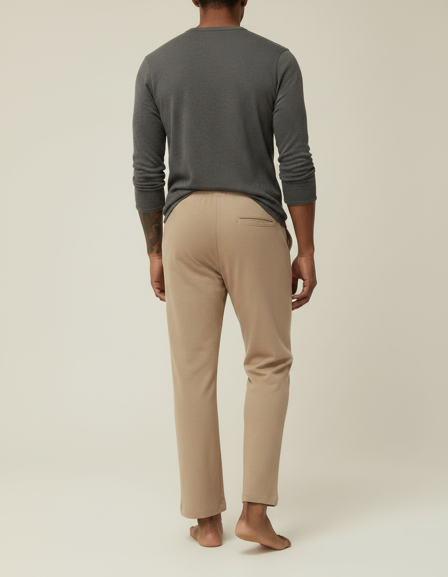 Pantalon Fluide Camel - Molleton - vue 2