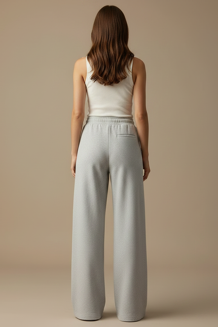 Pantalon Jogging Fluide Femme - Gris Molleton - vue 2