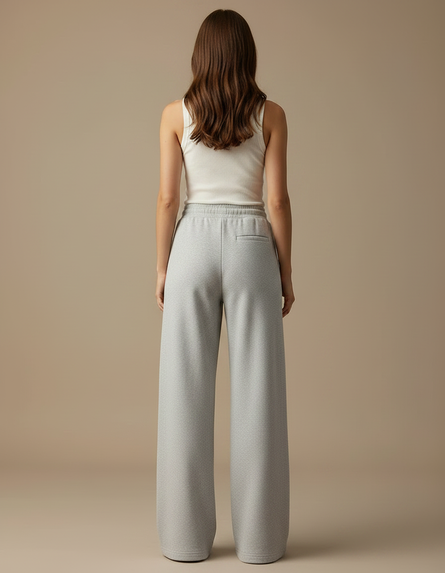 Pantalon Jogging Fluide Femme - Gris Molleton - vue 2