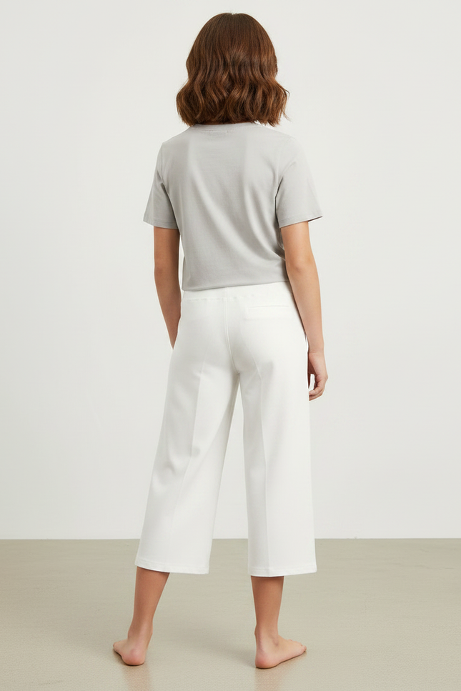 Pantalon Fluide Blanc Ample Décontracté Léger Enfant - Viscose - vue 2