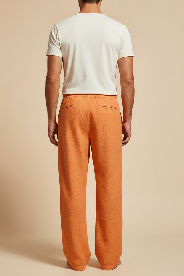 Pantalon De Yoga Fluide - Orange Lin - vue 2